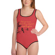 Life Is An Encore Haiku With Wren on Youth One-Piece Swimsuit