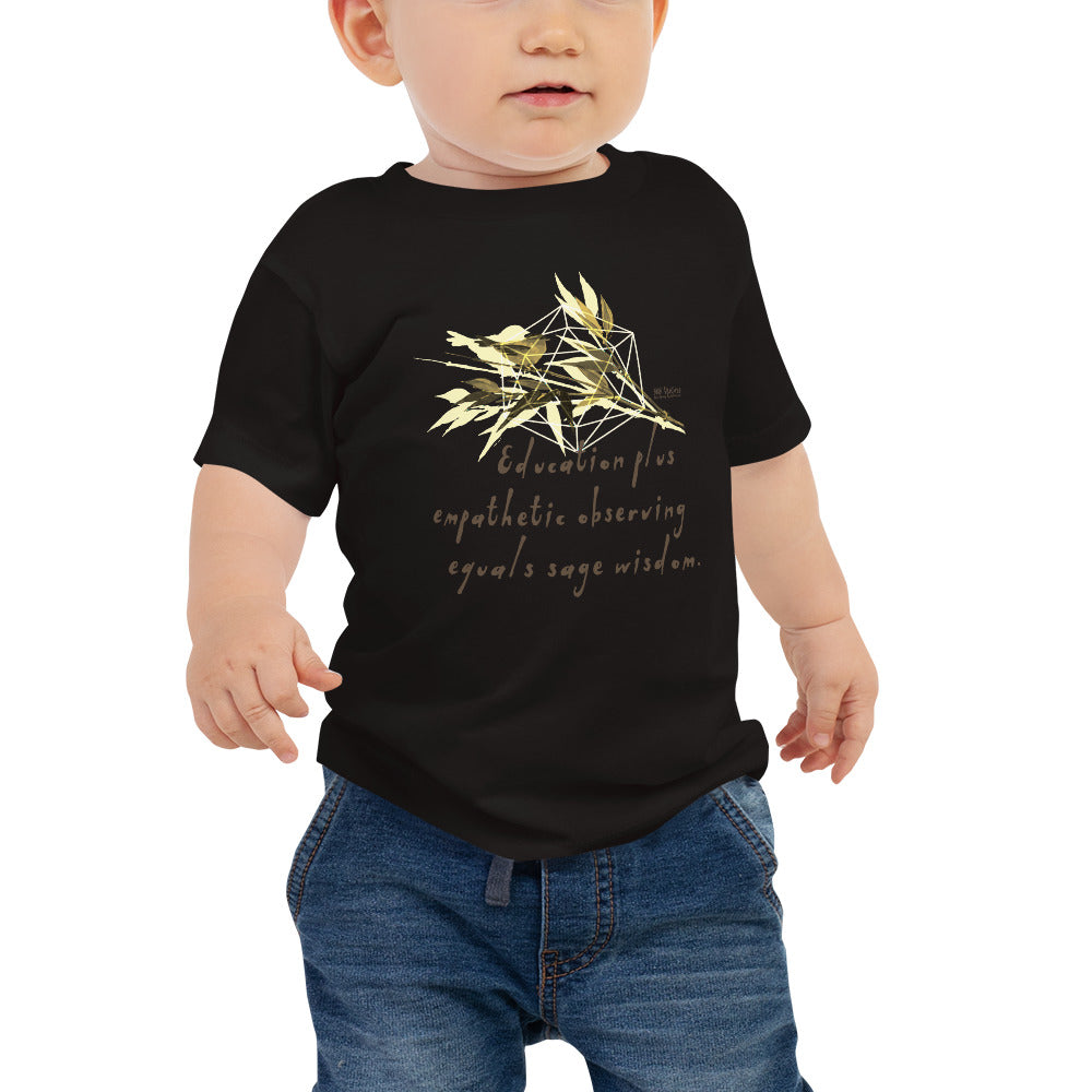 Sage Wisdom Haiku With Sparrow on Baby Jersey Short Sleeve T-Shirt