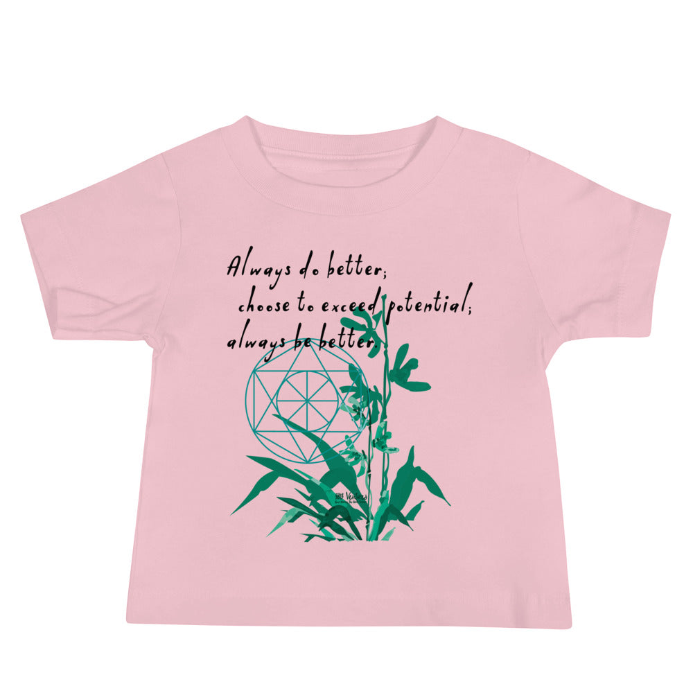 Always Better Haiku With Lilies on Baby Jersey Short Sleeve T-Shirt