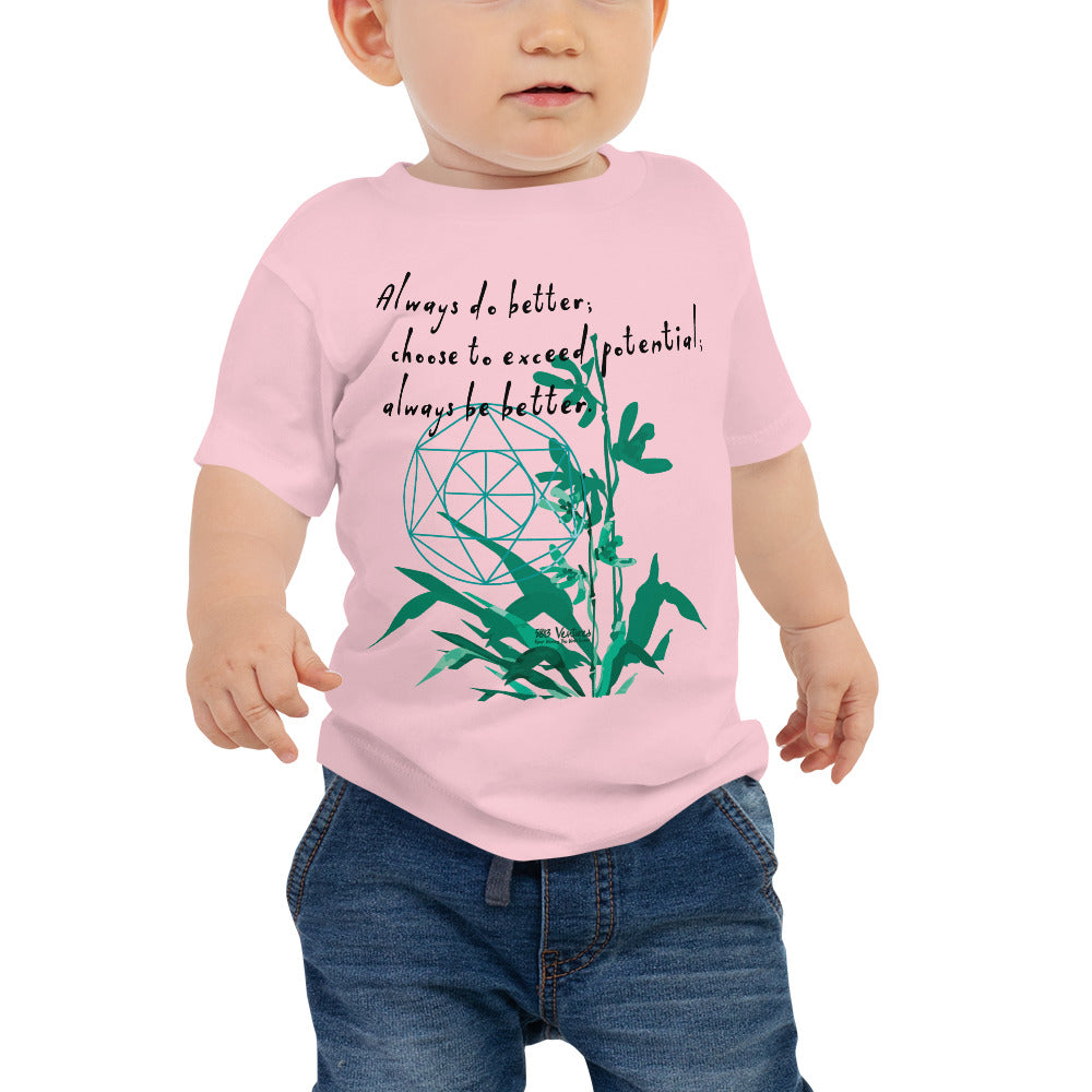 Always Better Haiku With Lilies on Baby Jersey Short Sleeve T-Shirt