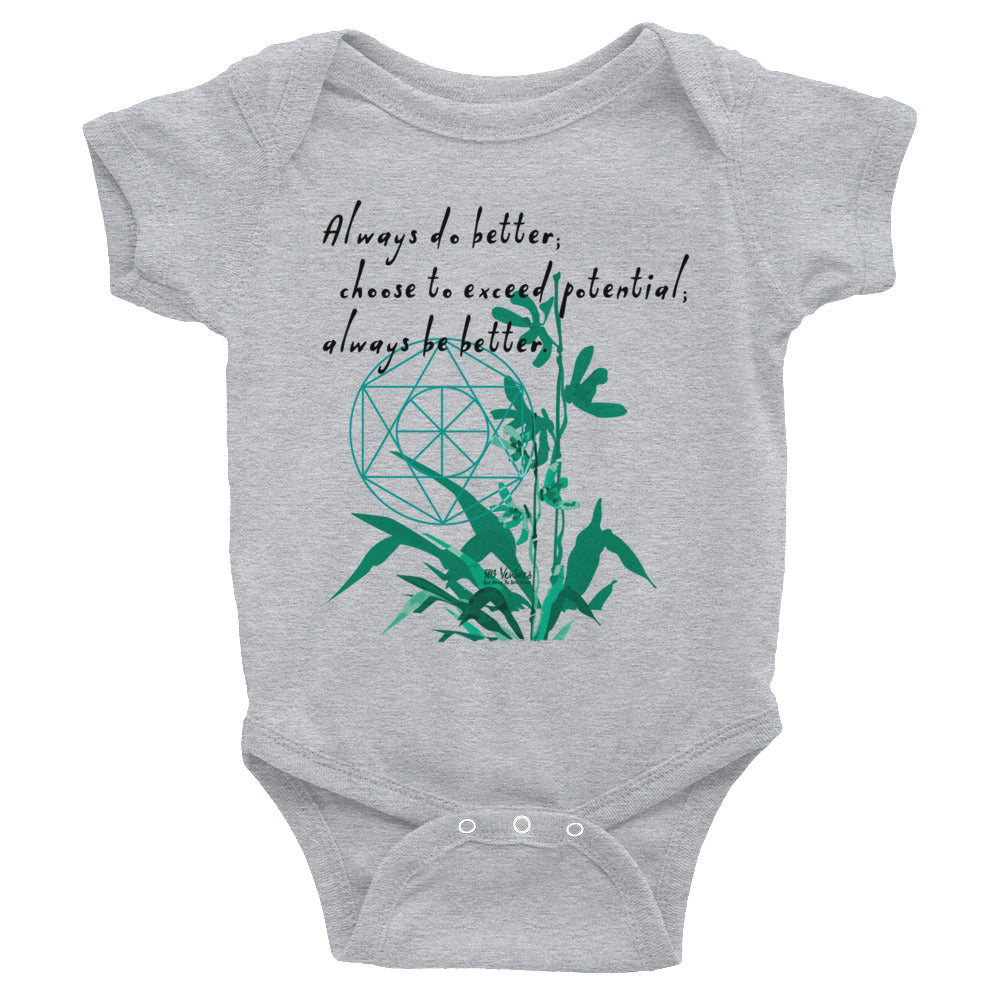 Always Better Haiku With Lilies on Baby Short Sleeve Bodysuit