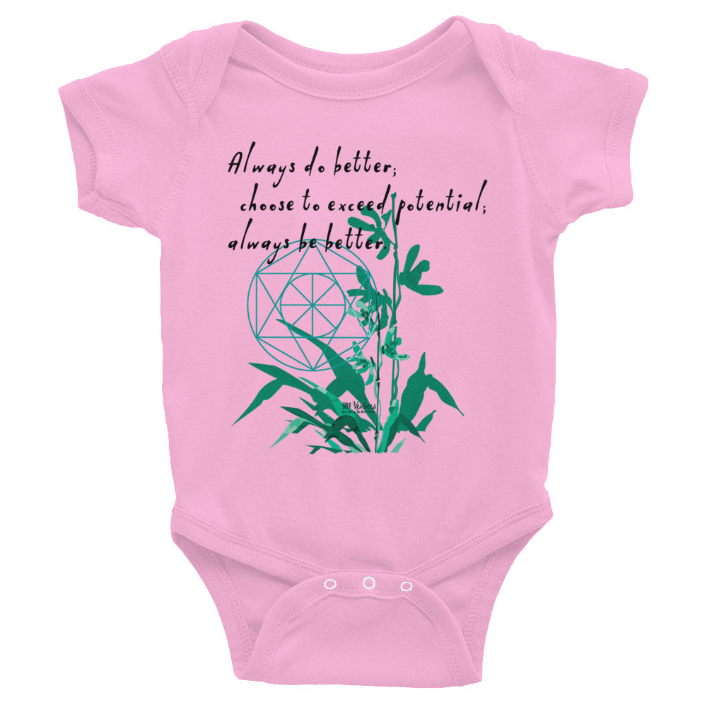 Always Better Haiku With Lilies on Baby Short Sleeve Bodysuit