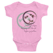 Courage To Begin Haiku With Fish on Baby Short Sleeve Bodysuit