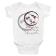 Courage To Begin Haiku With Fish on Baby Short Sleeve Bodysuit