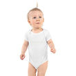 5813 Ventures Logo In Pearl on Baby Short Sleeve Bodysuit