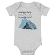 Dream Bigger Haiku With Mountains on Baby Short Sleeve Onesie