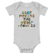 Baby Animals Keep Moving The World Forward on Baby Short Sleeve Onesie