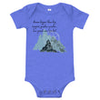 Dream Bigger Haiku With Mountains on Baby Short Sleeve Onesie