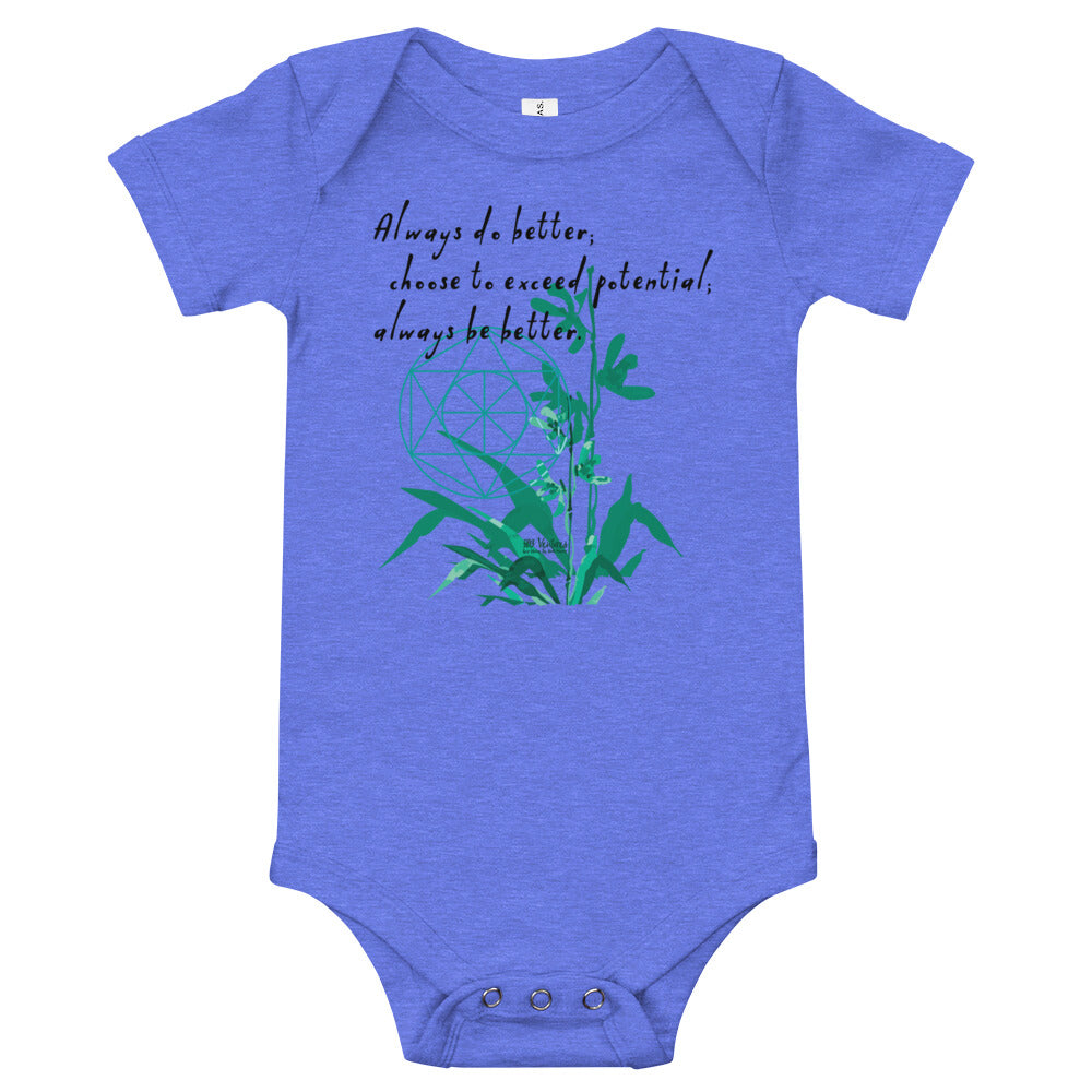 Always Better Haiku With Lilies on Baby Short Sleeve Onesie