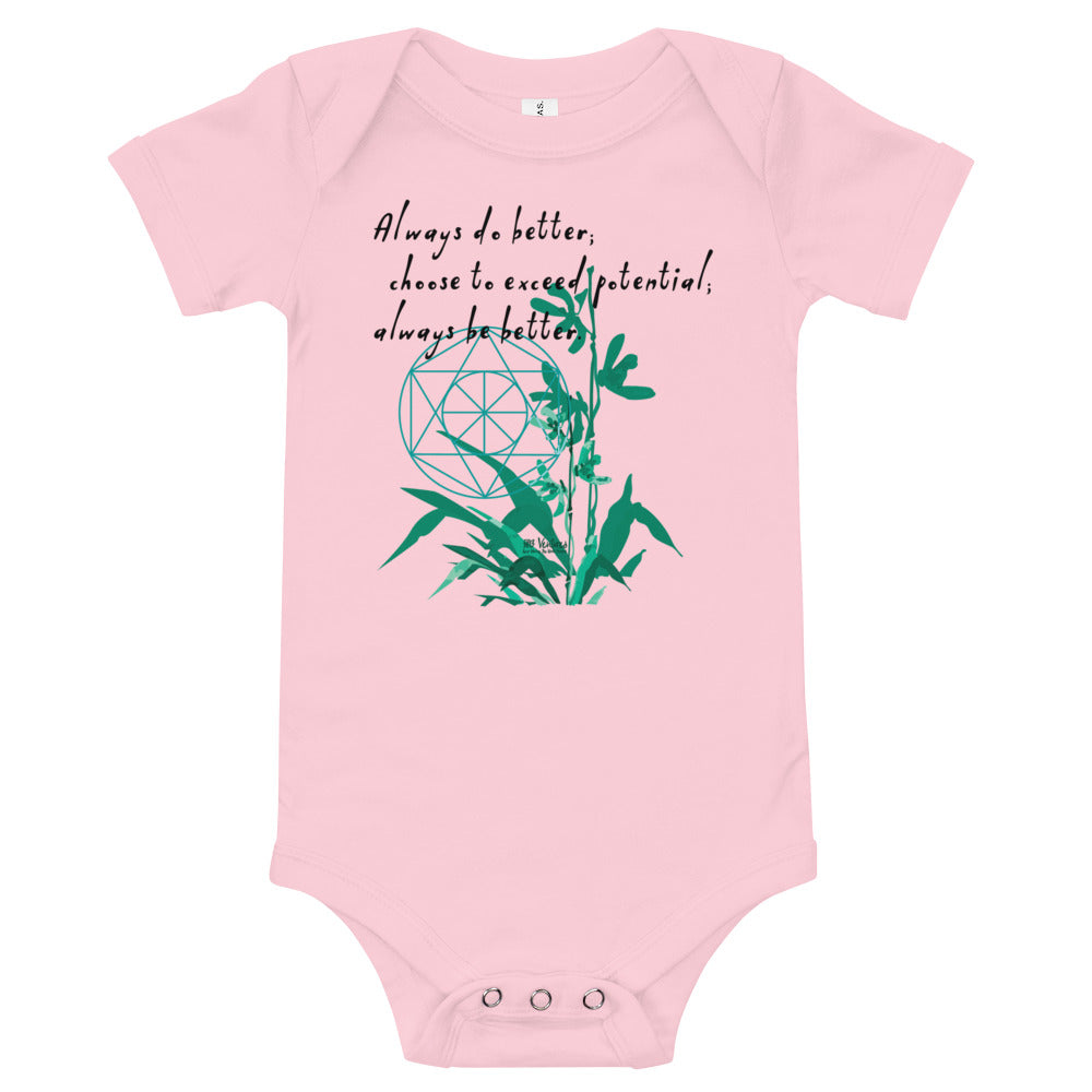 Always Better Haiku With Lilies on Baby Short Sleeve Onesie