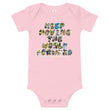 Baby Animals Keep Moving The World Forward on Baby Short Sleeve Onesie