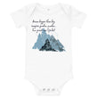 Dream Bigger Haiku With Mountains on Baby Short Sleeve Onesie