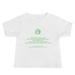 Binary Instructions To Keep Moving The World Forward With Vitruvian Earth In Green on Baby Jersey Short Sleeve T-Shirt