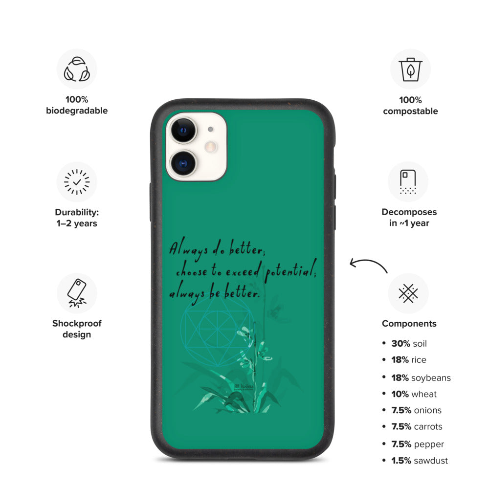 Always Better Haiku With Lilies on Biodegradable iPhone Case