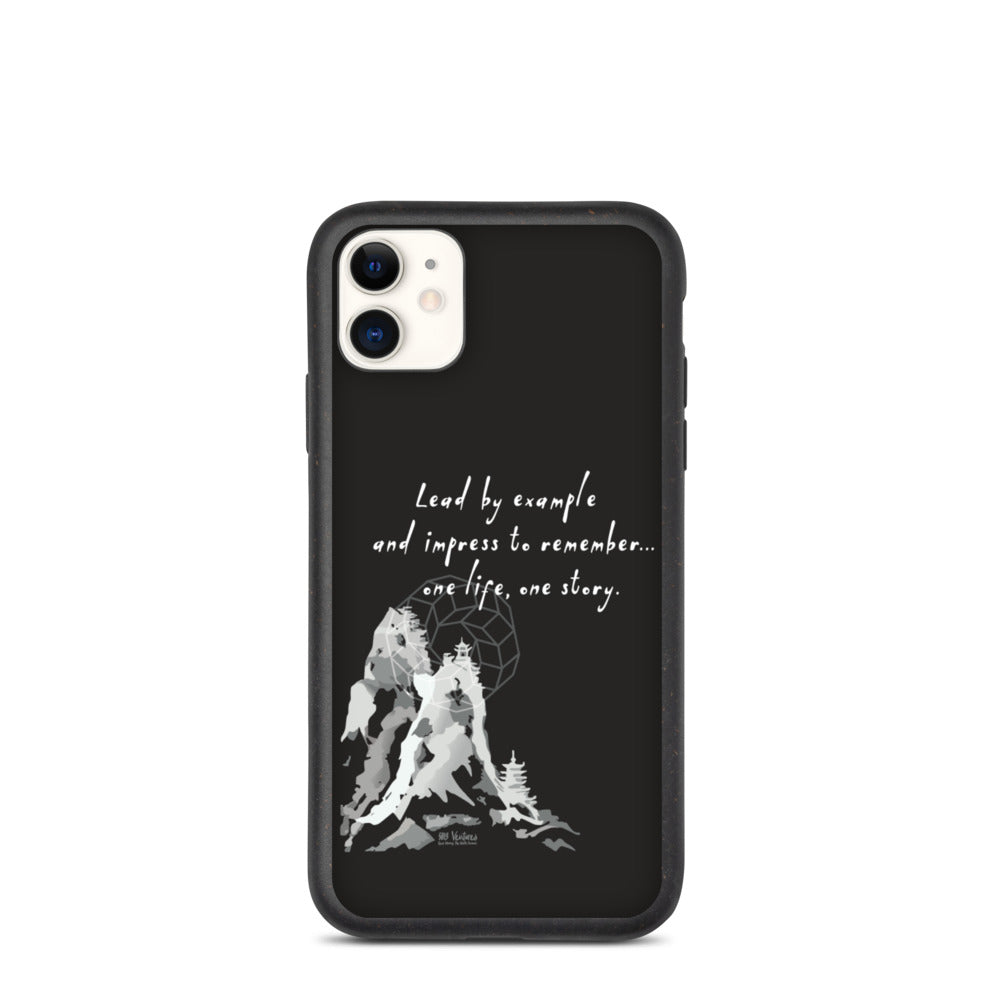 Lead By Example Haiku With Mountain Shrines on Biodegradable iPhone Case