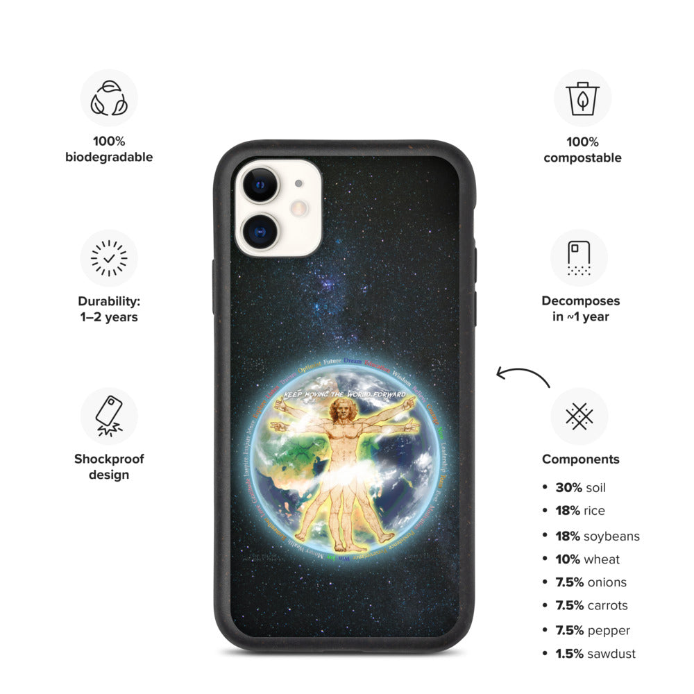 Vitruvian Earth on Biodegradable iPhone Case