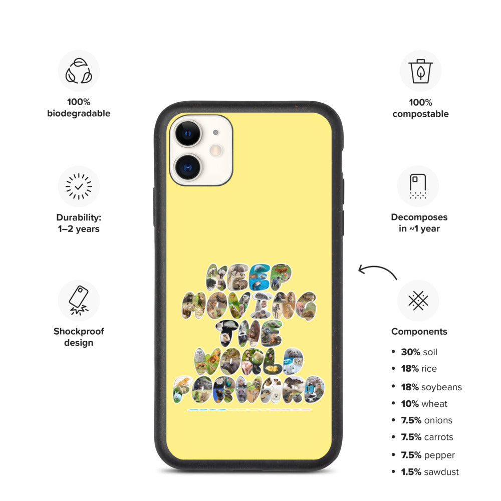 Baby Animals Keep Moving The World Forward on Biodegradable iPhone Case