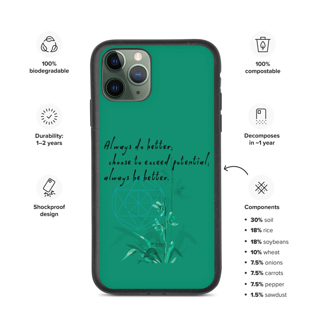 Always Better Haiku With Lilies on Biodegradable iPhone Case