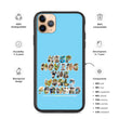 Baby Animals Keep Moving The World Forward In Blue on Biodegradable iPhone Case