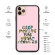 Baby Animals Keep Moving The World Forward In Pink on Biodegradable iPhone Case