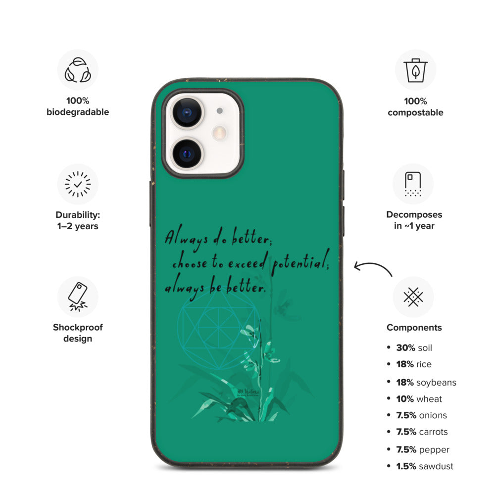 Always Better Haiku With Lilies on Biodegradable iPhone Case