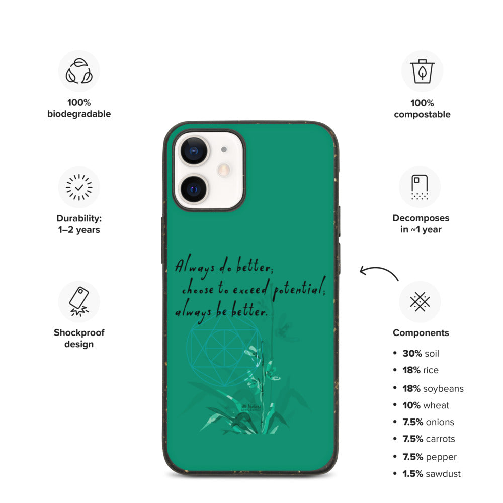 Always Better Haiku With Lilies on Biodegradable iPhone Case