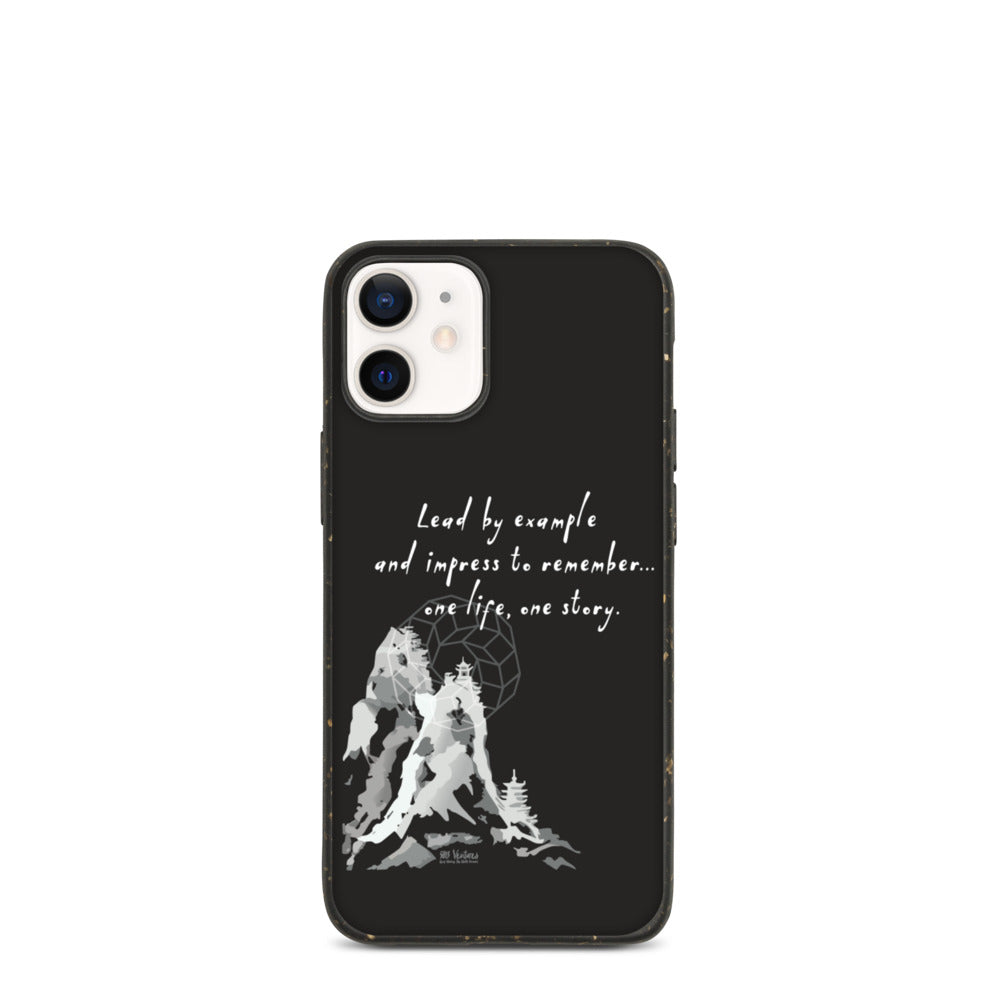 Lead By Example Haiku With Mountain Shrines on Biodegradable iPhone Case