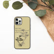 Matsuo Basho Haiku With Bonsai on Biodegradable iPhone Case