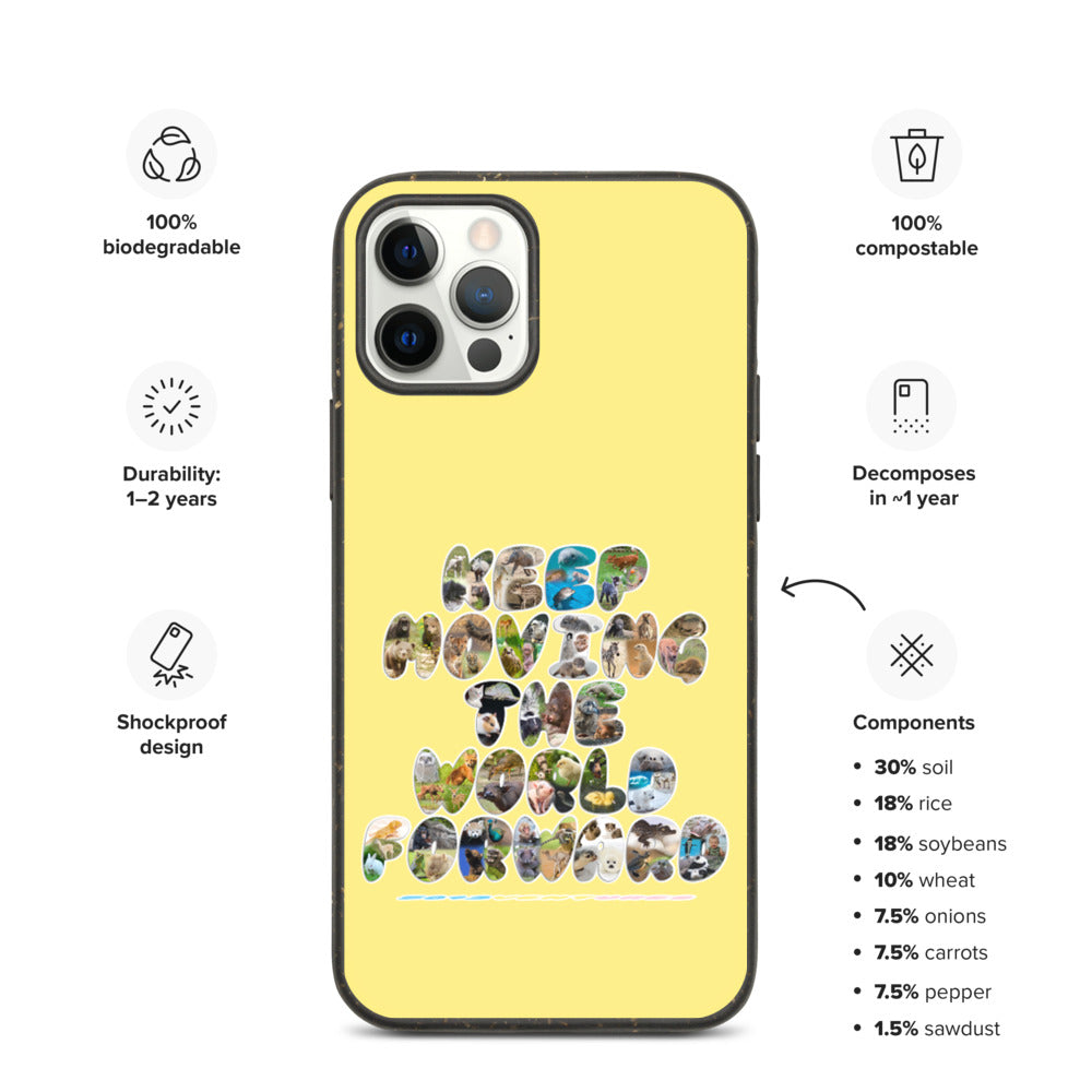 Baby Animals Keep Moving The World Forward on Biodegradable iPhone Case