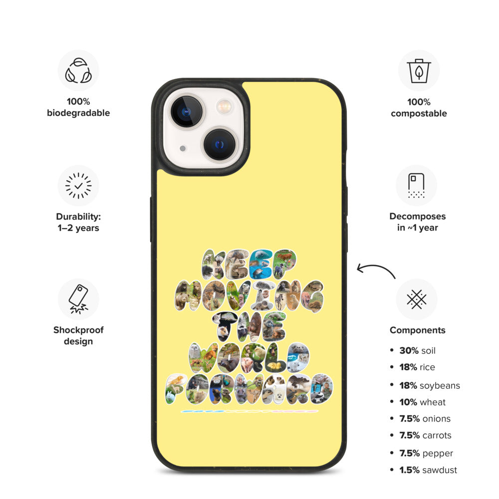 Baby Animals Keep Moving The World Forward on Biodegradable iPhone Case