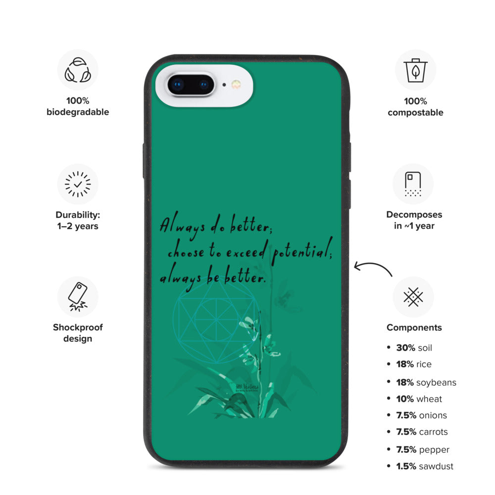 Always Better Haiku With Lilies on Biodegradable iPhone Case