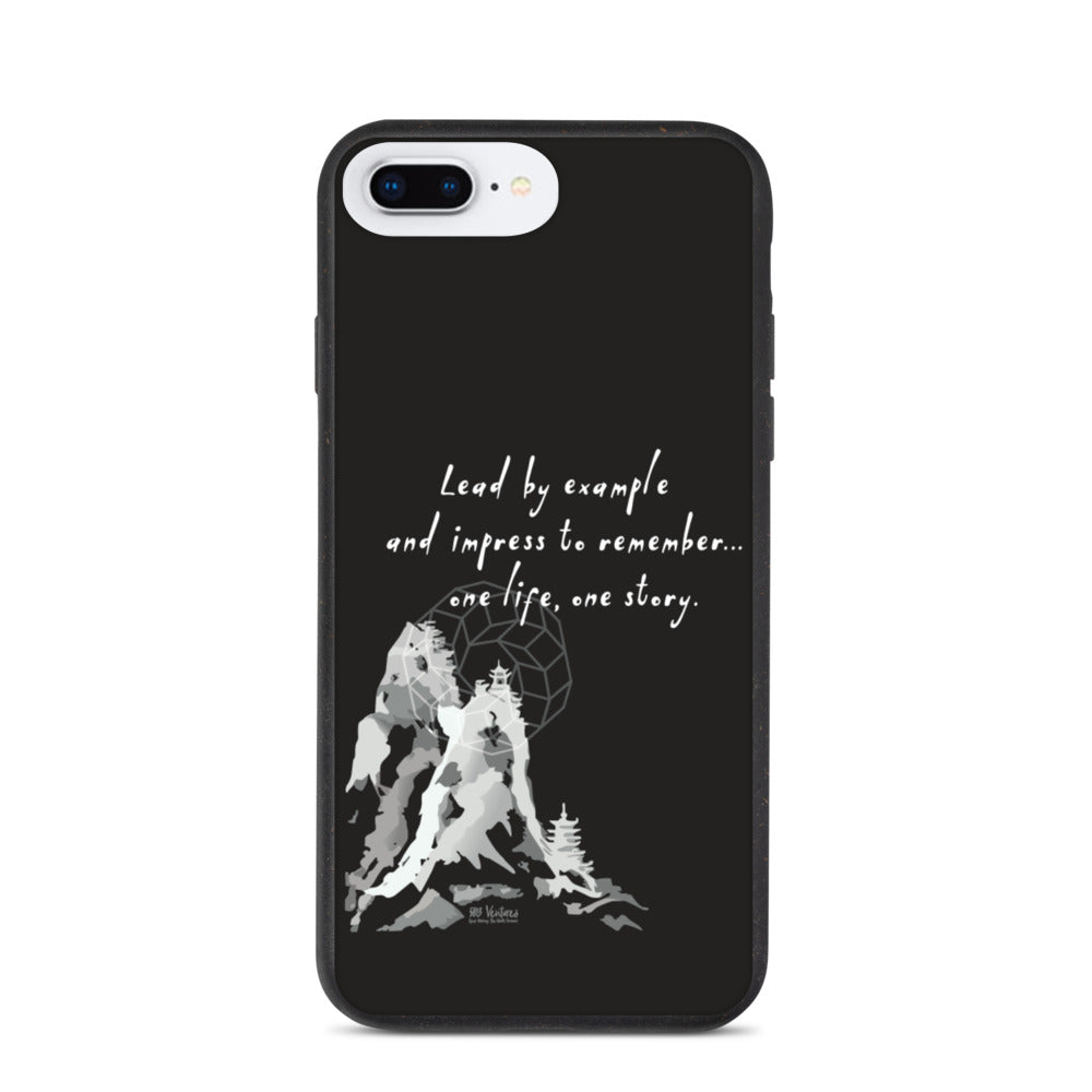 Lead By Example Haiku With Mountain Shrines on Biodegradable iPhone Case