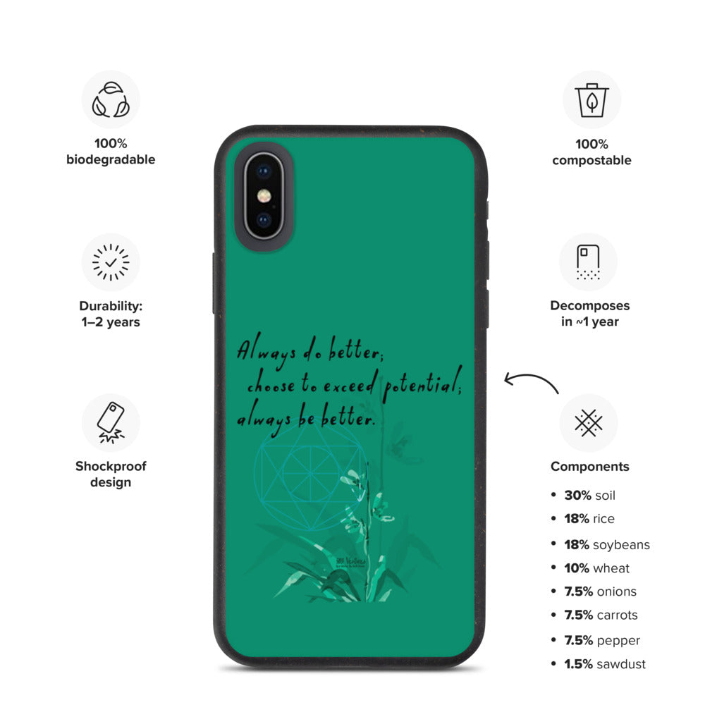 Always Better Haiku With Lilies on Biodegradable iPhone Case