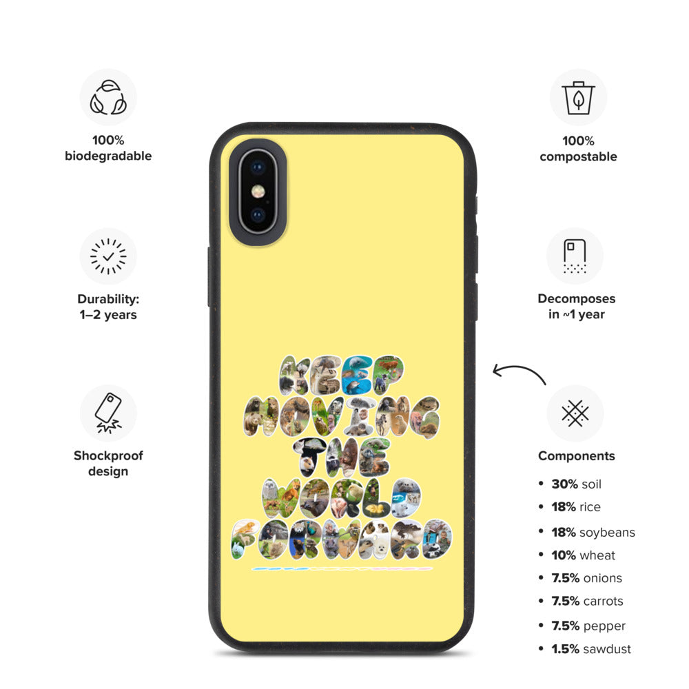 Baby Animals Keep Moving The World Forward on Biodegradable iPhone Case