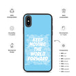 Word Clouds To Keep Moving The World Forward on Biodegradable iPhone Case