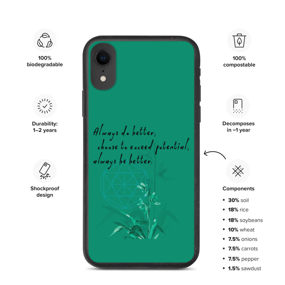 Always Better Haiku With Lilies on Biodegradable iPhone Case