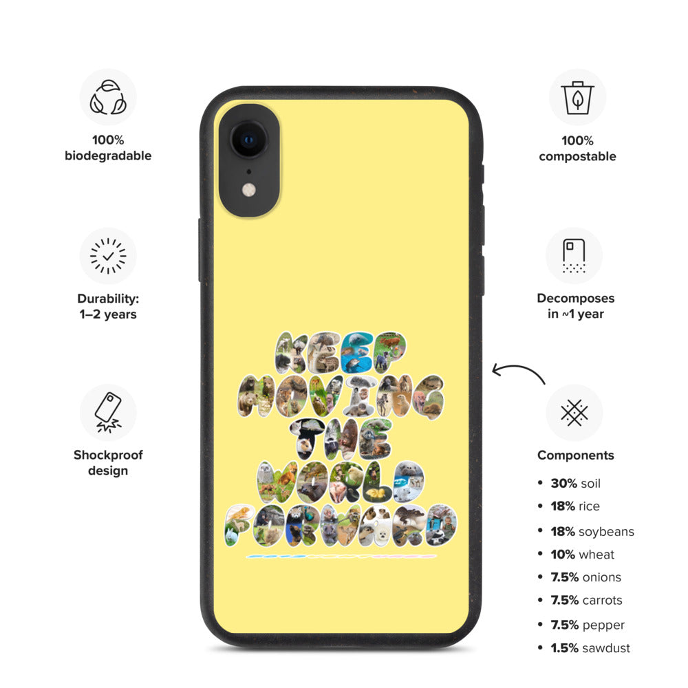 Baby Animals Keep Moving The World Forward on Biodegradable iPhone Case