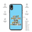 Baby Animals Keep Moving The World Forward In Blue on Biodegradable iPhone Case