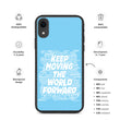 Word Clouds To Keep Moving The World Forward on Biodegradable iPhone Case