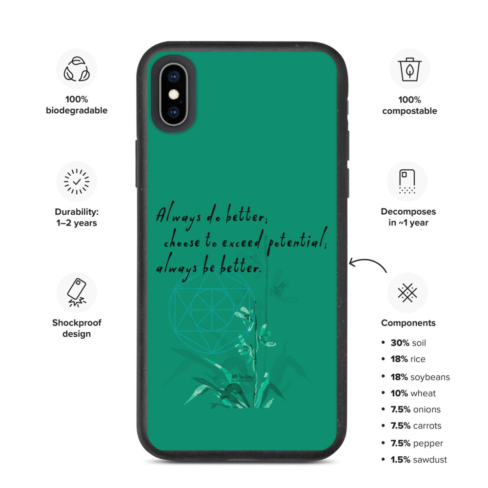 Always Better Haiku With Lilies on Biodegradable iPhone Case