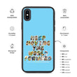 Baby Animals Keep Moving The World Forward In Blue on Biodegradable iPhone Case