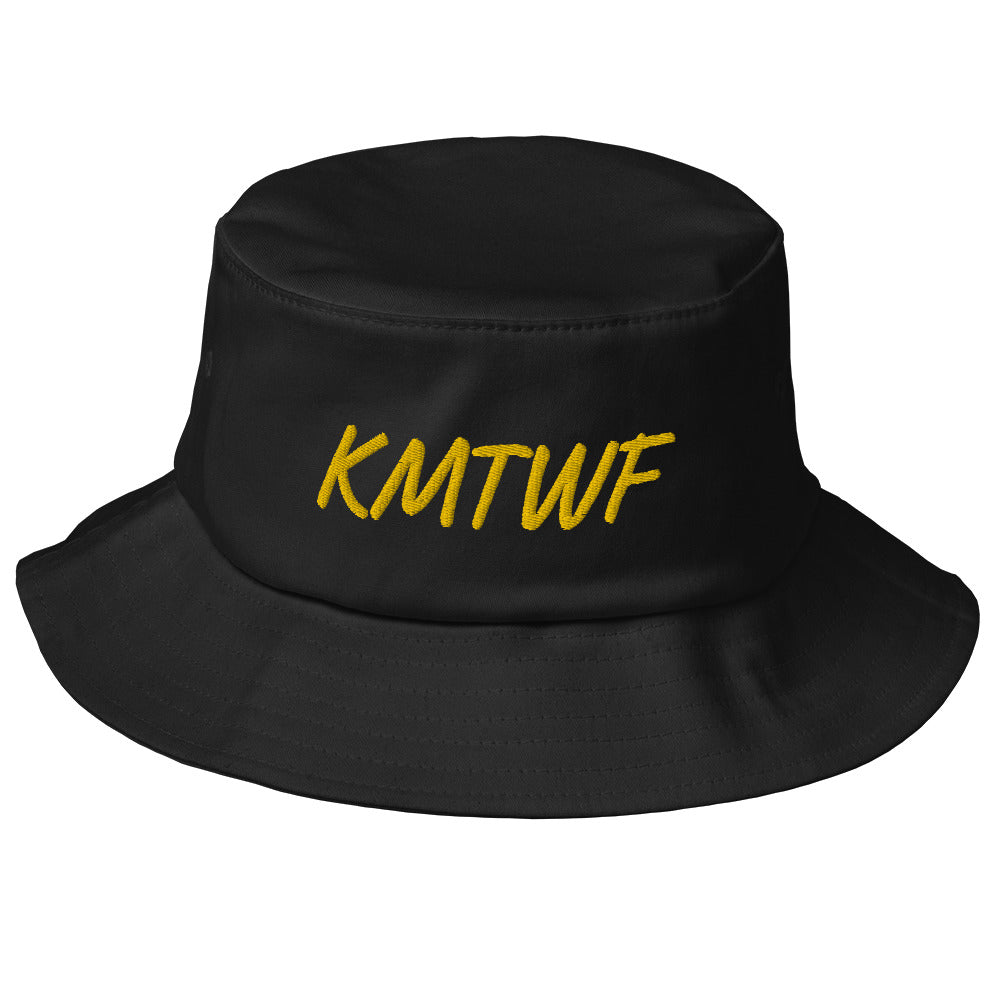 KMTWF In Gold Embroidery on Old School Bucket Hat