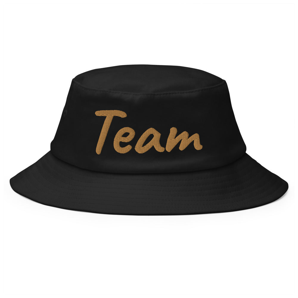 Team In Celluloid Embroidery on Old School Bucket Hat