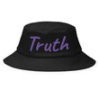 Truth In Amethyst Embroidery on Old School Bucket Hat