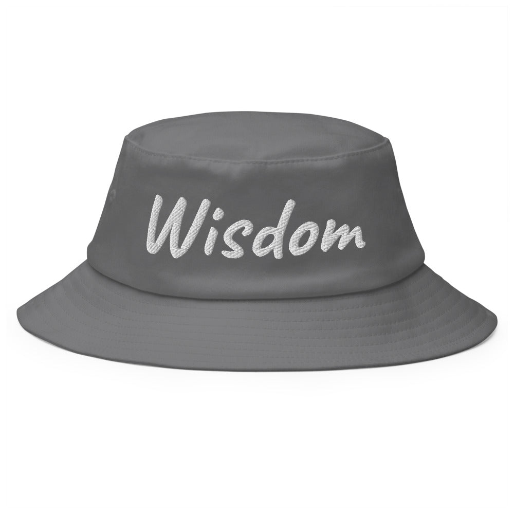 Wisdom In Marble Embroidery on Old School Bucket Hat