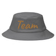 Team In Celluloid Embroidery on Old School Bucket Hat