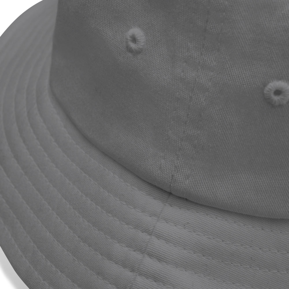 Perseverance In Gold Embroidery on Old School Bucket Hat