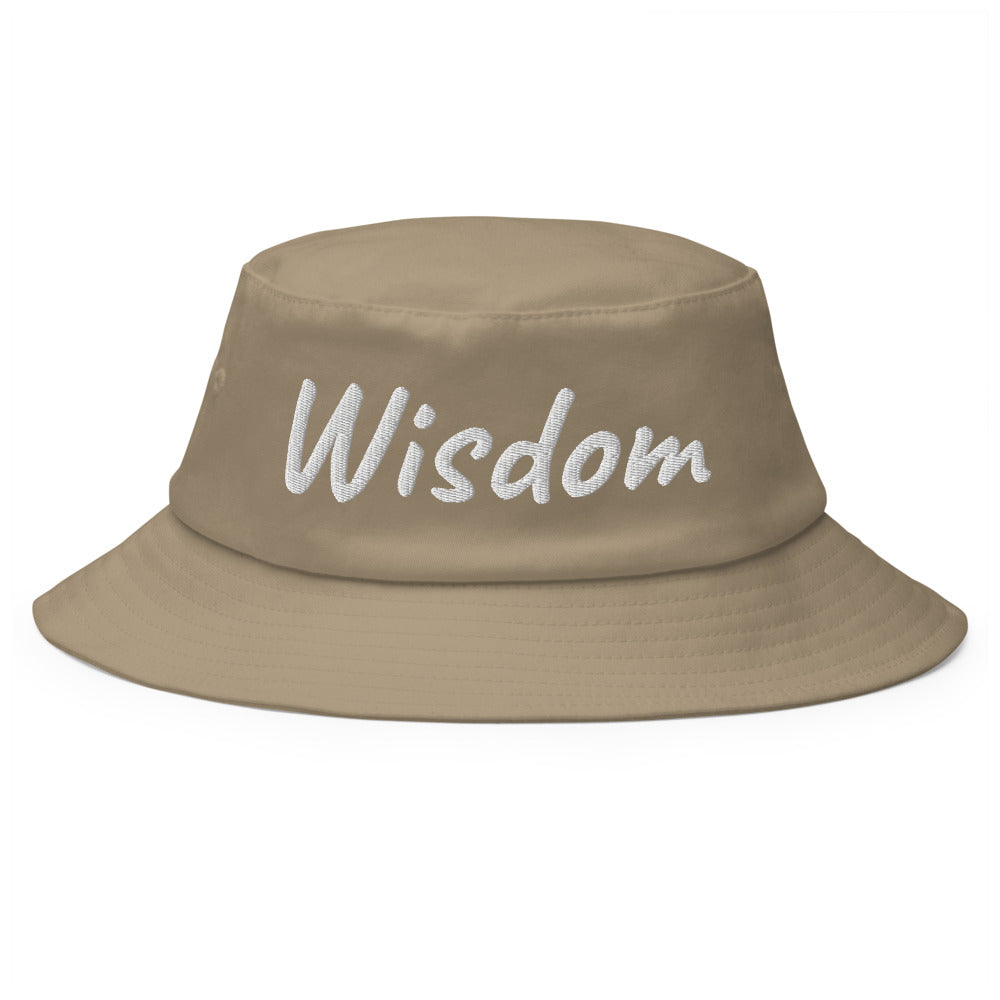 Wisdom In Marble Embroidery on Old School Bucket Hat