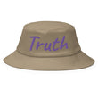 Truth In Amethyst Embroidery on Old School Bucket Hat