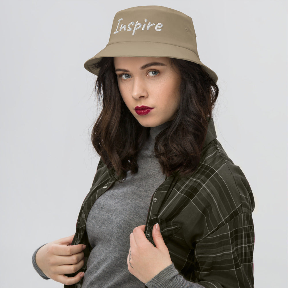 Inspire In Diamond Embroidery on Old School Bucket Hat